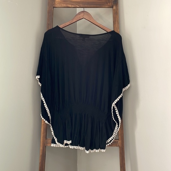 Bohemian Tunic. Black oversized top. - Picture 2 of 7